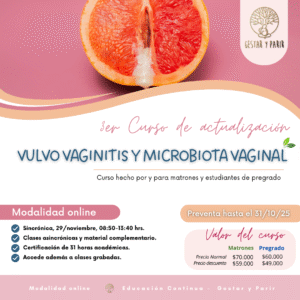 3er Curso de actualización en "Vulvovaginitis y microbiota vaginal", para matrones y estudiantes - CUPOS ABIERTOS
